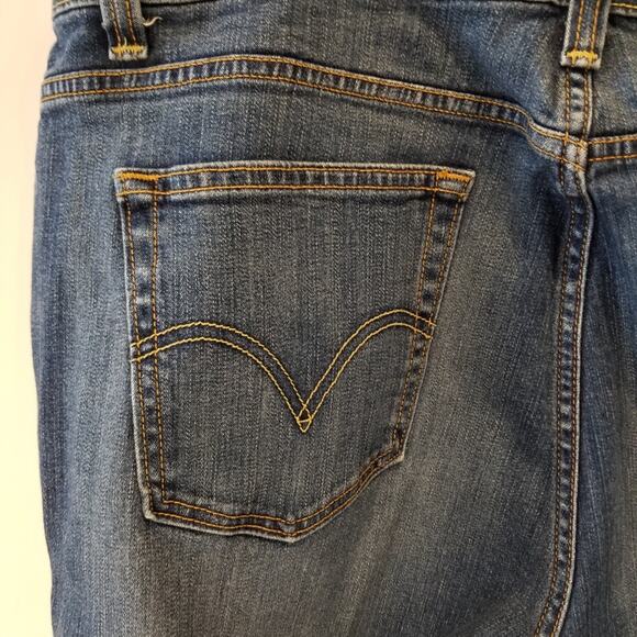 Levi's 515 Bootcut Curvy Blue Jeans Stretch Denim Plus Size 18 - Picture 11 of 12